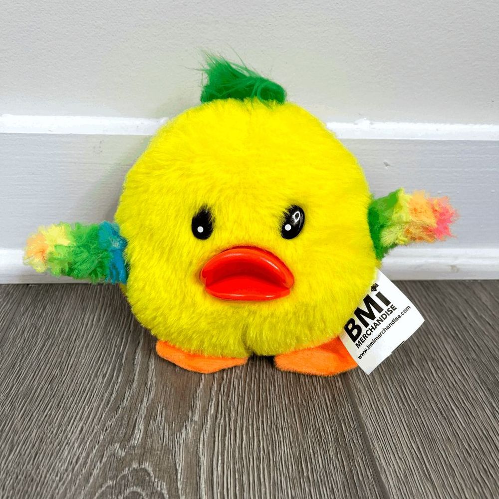 BMI Merchandise‎ Plush Chicken Rainbow hands Hard Orange Beak
